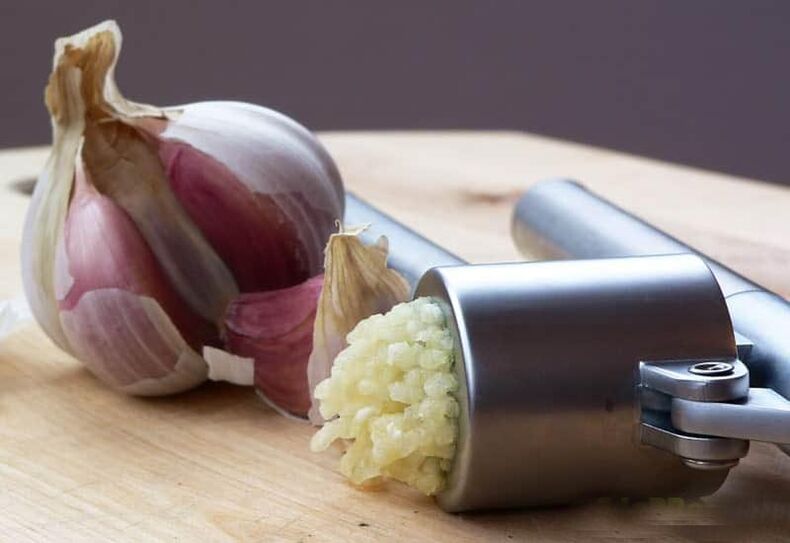 Ajo y cebollas hechas de parásitos